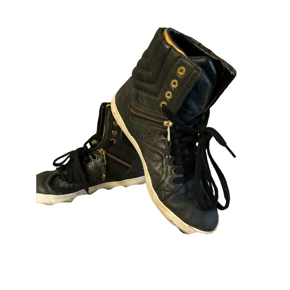 Reebok swizz beats time to show zip boot/sneaker black s 9